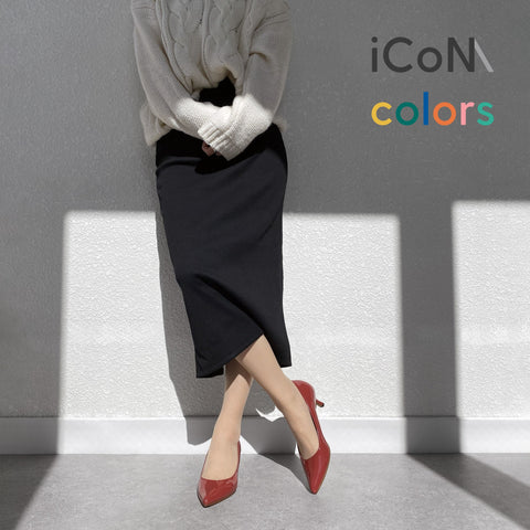 30%OFF:iCoN COLORS:ポインテッドトゥ エナメル パンプス(C57171)ガーネット/mamian(マミアン)