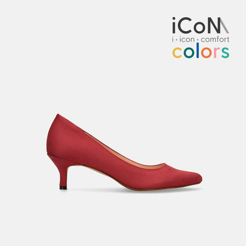 30%OFF:iCoN COLORS:ポインテッドトゥ スエード パンプス(C57172)ボルドーS/mamian(マミアン)
