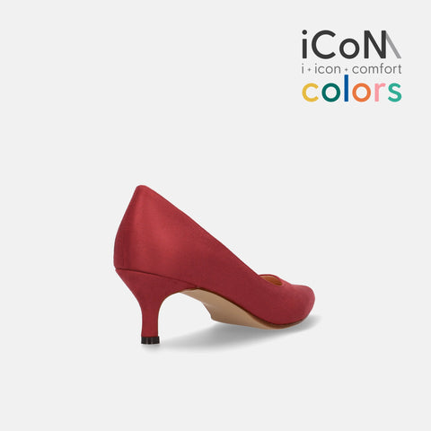 30%OFF:iCoN COLORS:ポインテッドトゥ スエード パンプス(C57172)ボルドーS/mamian(マミアン)