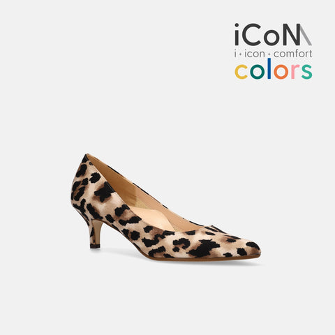 30%OFF:iCoN COLORS:ポインテッドトゥ スエード パンプス(C57172)BレオパードS/mamian(マミアン)
