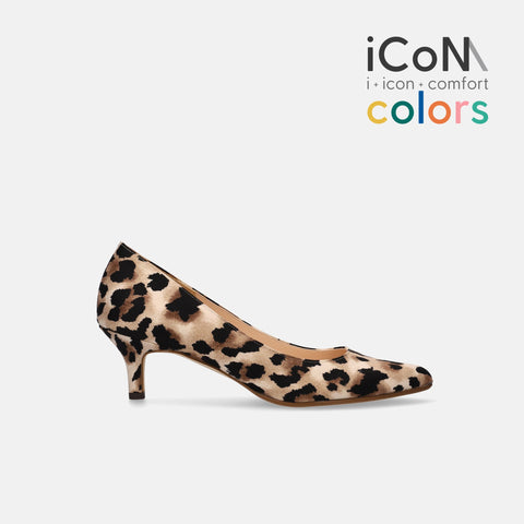 30%OFF:iCoN COLORS:ポインテッドトゥ スエード パンプス(C57172)BレオパードS/mamian(マミアン)