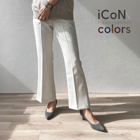 30%OFF:iCoN COLORS:ポインテッドトゥ スエード パンプス(C57172)チャコールS/mamian(マミアン)