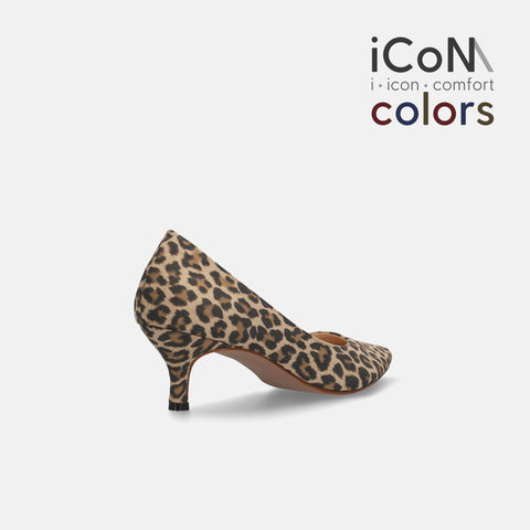 ラストワン30%OFF:iCoN COLORS:ポインテッドトゥ スエード パンプス(C57172)レオパードS/mamian(マミアン)