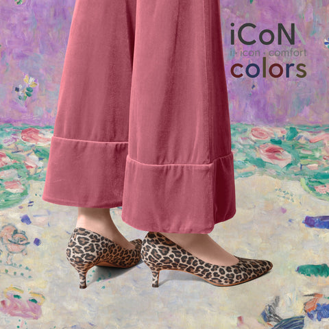 ラストワン30%OFF:iCoN COLORS:ポインテッドトゥ スエード パンプス(C57172)レオパードS/mamian(マミアン)