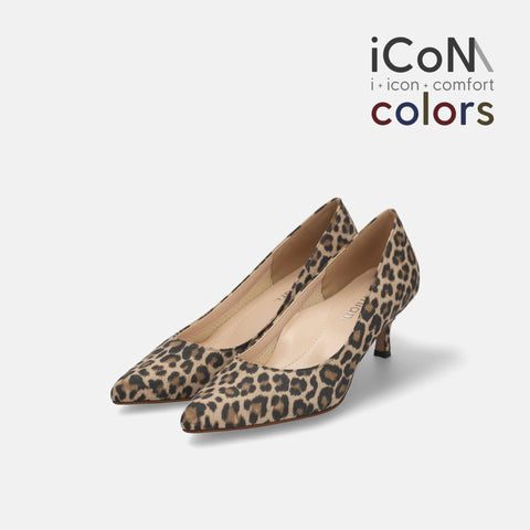 ラストワン30%OFF:iCoN COLORS:ポインテッドトゥ スエード パンプス(C57172)レオパードS/mamian(マミアン)