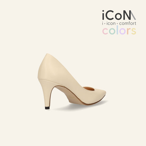 50%OFF:iCoN COLORS:ポインテッドトゥ スムース パンプス(C76533)チャイ/mamian(マミアン)