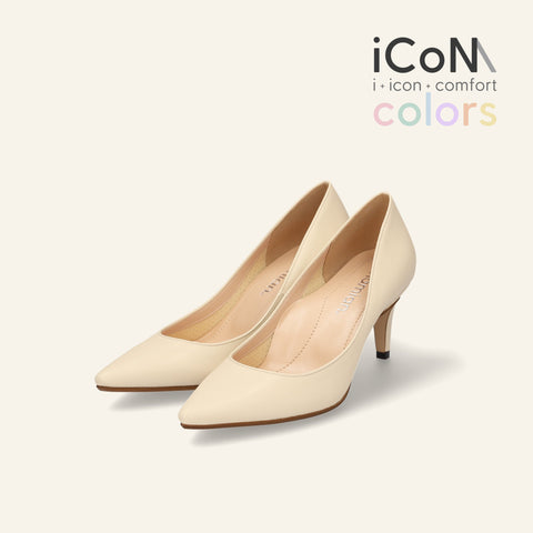50%OFF:iCoN COLORS:ポインテッドトゥ スムース パンプス(C76533)チャイ/mamian(マミアン)