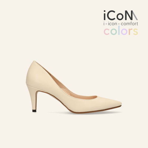 50%OFF:iCoN COLORS:ポインテッドトゥ スムース パンプス(C76533)チャイ/mamian(マミアン)