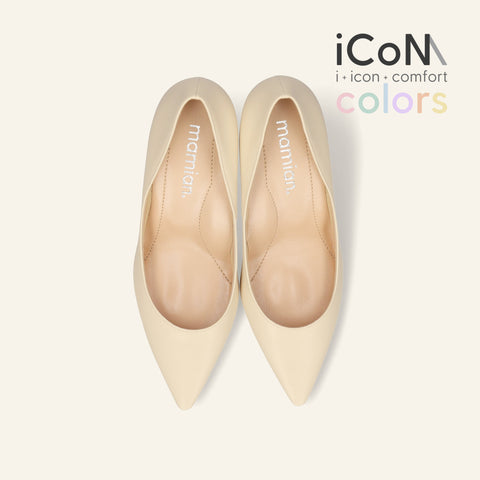 50%OFF:iCoN COLORS:ポインテッドトゥ スムース パンプス(C76533)チャイ/mamian(マミアン)