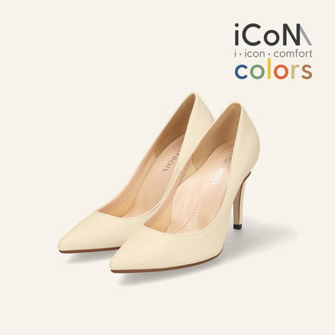 2025SS:iCoN COLORS:ポインテッドトゥ スムース パンプス(C9043)チャイ/mamian(マミアン)