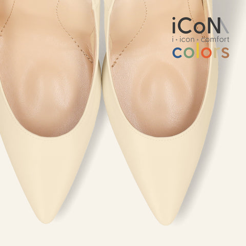 2025SS:iCoN COLORS:ポインテッドトゥ スムース パンプス(C9043)チャイ/mamian(マミアン)