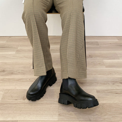 50%OFF:トラックソール チェルシーブーツ(3817)ブラック/mamian(マミアン)