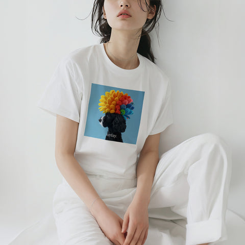 urday【Animal/Black Dog/LB】フォトTシャツ(8379668)ホワイト/urday(マミアン)
