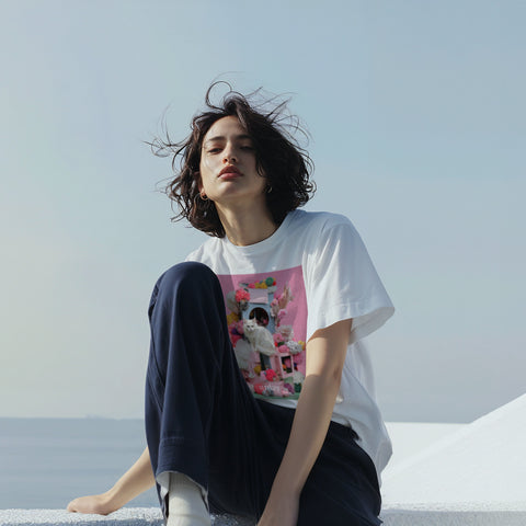 urday【Animal/White Cat/P】フォトTシャツ(8828443)ホワイト/urday(マミアン)