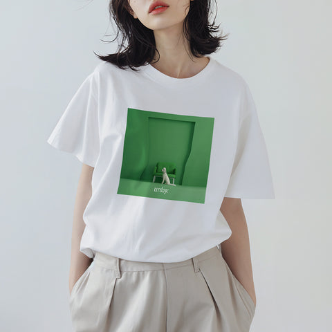 urday【Animal/White Dog/G】フォトTシャツ(9964655)ホワイト/urday(マミアン)