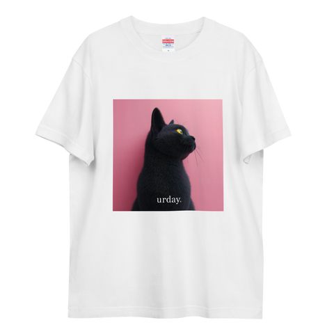 urday【Animal/Black Cat/P】フォトTシャツ(9335582)ホワイト/urday(マミアン)