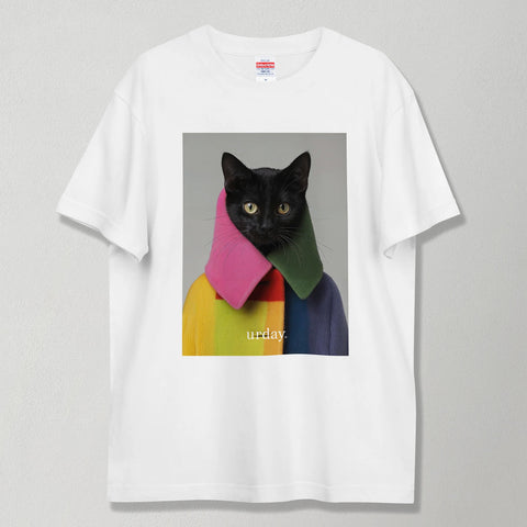 urday【Animal/Black Cat/G】フォトTシャツ(6214581)ホワイト/urday(マミアン)