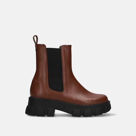 50%OFF:トラックソール チェルシーブーツ(3817)ブラウン/mamian(マミアン)