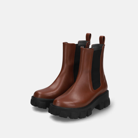 50%OFF:トラックソール チェルシーブーツ(3817)ブラウン/mamian(マミアン)