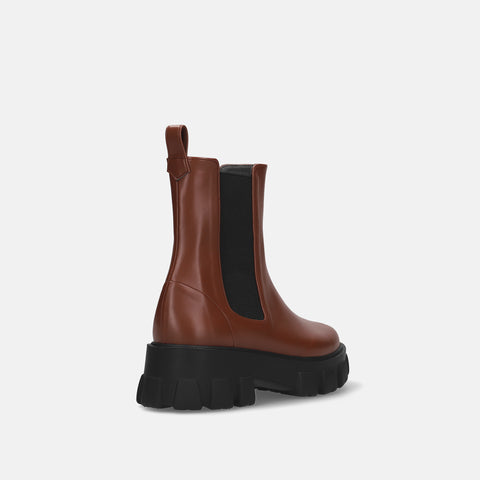 50%OFF:トラックソール チェルシーブーツ(3817)ブラウン/mamian(マミアン)