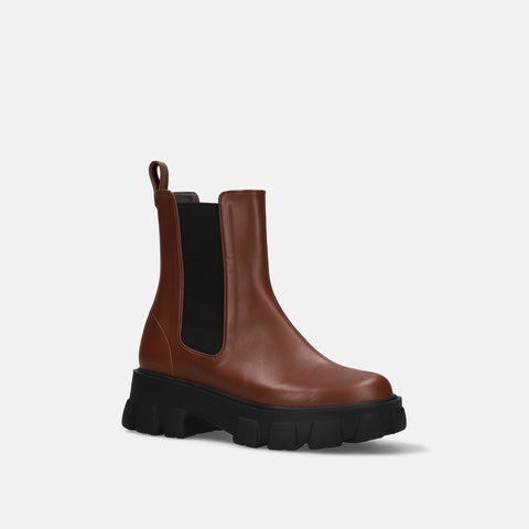 50%OFF:トラックソール チェルシーブーツ(3817)ブラウン/mamian(マミアン)