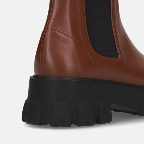 50%OFF:トラックソール チェルシーブーツ(3817)ブラウン/mamian(マミアン)