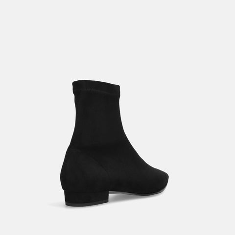 60%OFF:ポインテッドトゥ ストレッチフラットブーツ(4788)ブラックS/mamian(マミアン)