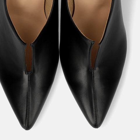 2025AW:フロント スリット ブーティ(7235)ブラック/mamian(マミアン)