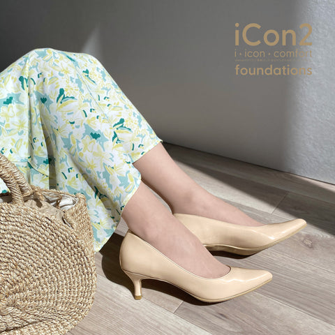 30%OFF:iCon2 Foundations:ポインテッドトゥ パンプス(F5718)メルティバニラ/mamian(マミアン)