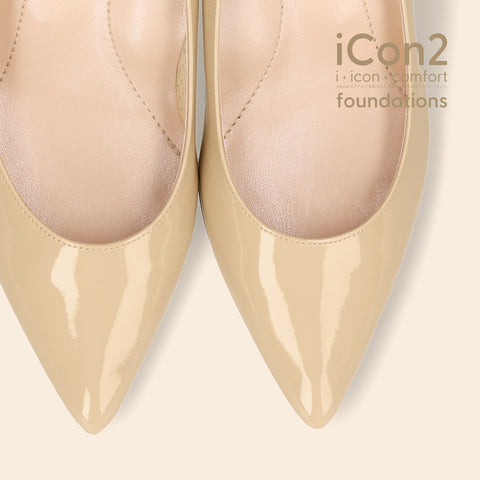 30%OFF:iCon2 Foundations:ポインテッドトゥ パンプス(F5718)メルティバニラ/mamian(マミアン)