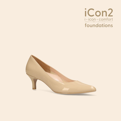 30%OFF:iCon2 Foundations:ポインテッドトゥ パンプス(F5718)メルティバニラ/mamian(マミアン)