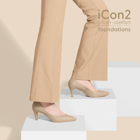 30%OFF:iCon2 Foundations:ポインテッドトゥ パンプス(F7203)モイストジンジャー/mamian(マミアン)