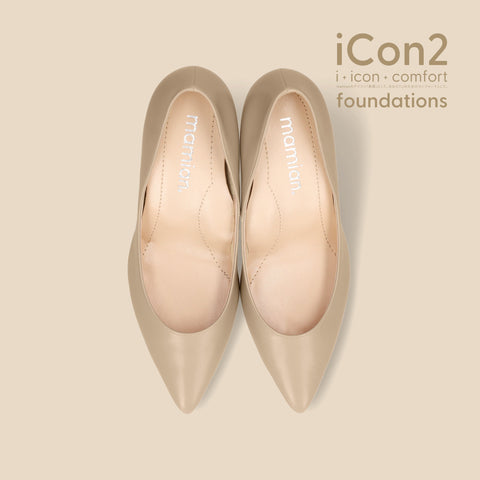 30%OFF:iCon2 Foundations:ポインテッドトゥ パンプス(F7203)モイストジンジャー/mamian(マミアン)