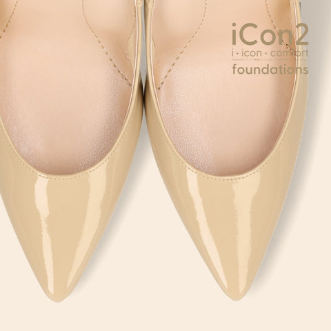 ラストワン30%OFF:iCon2 Foundations:ポインテッドトゥ パンプス(F970)メルティバニラ/mamian(マミアン)