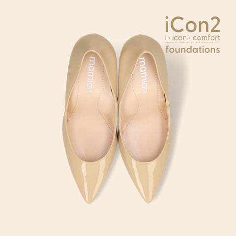 ラストワン30%OFF:iCon2 Foundations:ポインテッドトゥ パンプス(F970)メルティバニラ/mamian(マミアン)