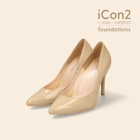 ラストワン30%OFF:iCon2 Foundations:ポインテッドトゥ パンプス(F970)メルティバニラ/mamian(マミアン)