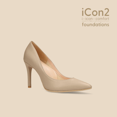 ラストワン限定特価990円:iCon2 Foundations:ポインテッドトゥ パンプス(F970)モイストジンジャー/mamian(マミアン)