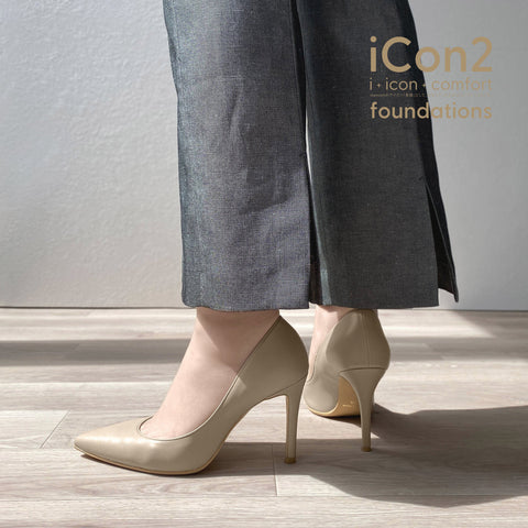 ラストワン限定特価990円:iCon2 Foundations:ポインテッドトゥ パンプス(F970)モイストジンジャー/mamian(マミアン)