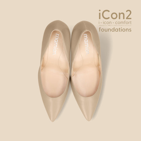 ラストワン限定特価990円:iCon2 Foundations:ポインテッドトゥ パンプス(F970)モイストジンジャー/mamian(マミアン)