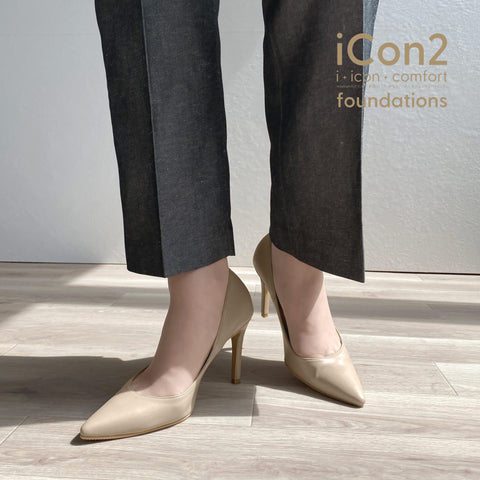 ラストワン限定特価990円:iCon2 Foundations:ポインテッドトゥ パンプス(F970)モイストジンジャー/mamian(マミアン)