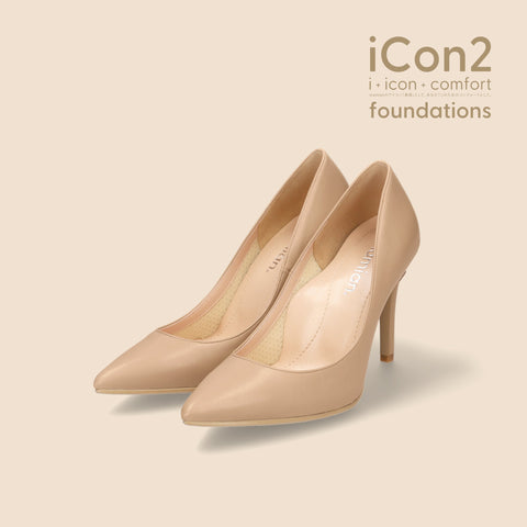 30%OFF:iCon2 Foundations:ポインテッドトゥ パンプス(F970)モイストナチュラル/mamian(マミアン)