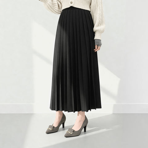 2025AW:バックルリボン付き アーモンドトゥ パンプス(lt7001)チャコールS/mamian(マミアン)