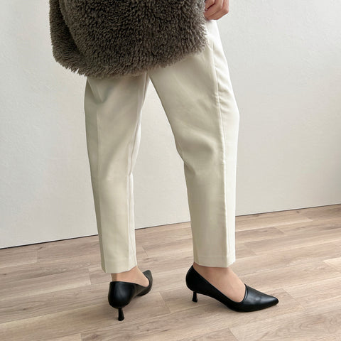 ラストワン30%OFF:サイドコンシャス デザイン パンプス(m45007)ブラック/mamian(マミアン)
