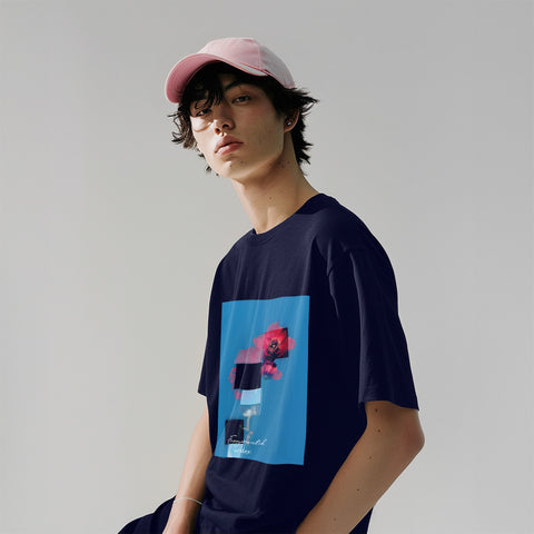 urday【Fragmented Bloom】Tシャツ(2405848)ネイビー/urday(マミアン)