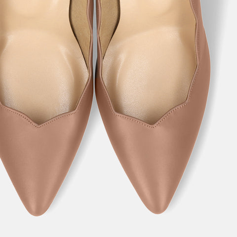 15%OFF:フラワーカット パンプス(m72005)ココアベージュ/mamian(マミアン)