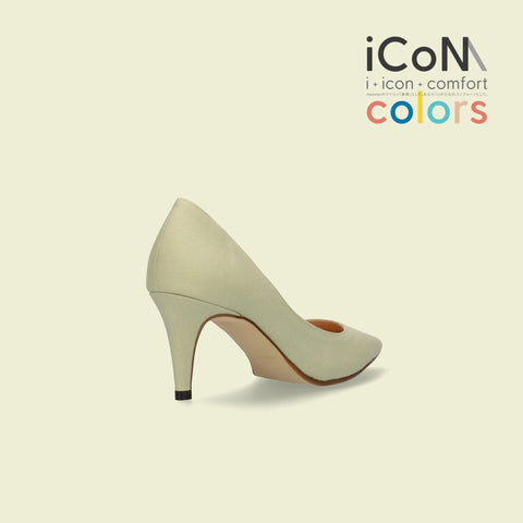 iCoN COLORS:ポインテッドトゥ リネン パンプス(C76535)SグリーンL/mamian(マミアン)