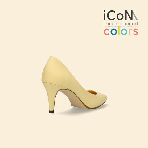 iCoN COLORS:ポインテッドトゥ リネン パンプス(C76535)SイエローL/mamian(マミアン)