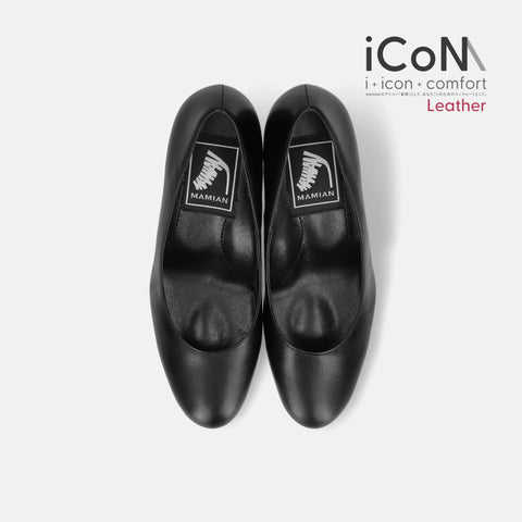 iCoN BASIC【Leather】:7cmヒールラウンドトゥパンプス(10563)本革/mamian(マミアン)