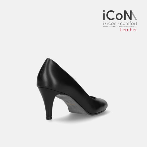 iCoN BASIC【Leather】:7cmヒールラウンドトゥパンプス(10563)本革/mamian(マミアン)