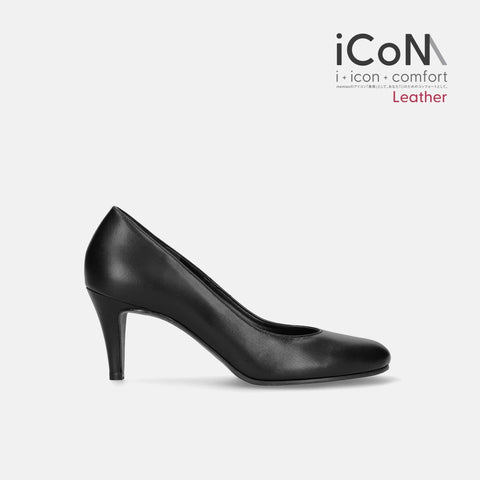 iCoN BASIC【Leather】:7cmヒールラウンドトゥパンプス(10563)本革/mamian(マミアン)